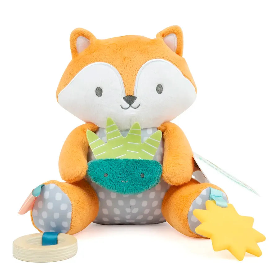 Mordedera Calm Springs Plush Activity Ingenuity Zorro 13163 Naranja Claro