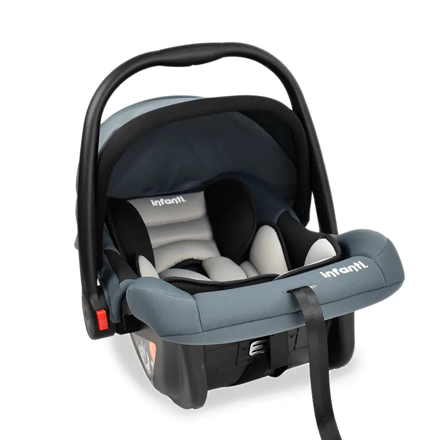 Portabebe-Autoasiento Infanti Con Soporte Gris vista frontal vertical