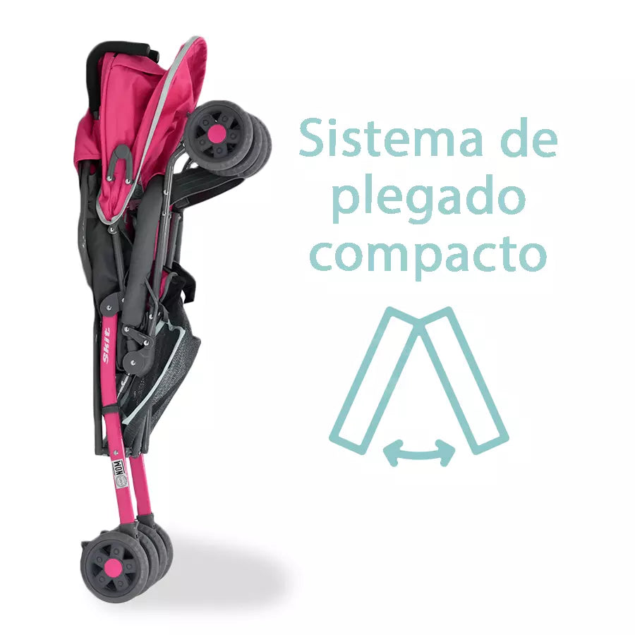 Carriola de bastón skit little azul y rosa