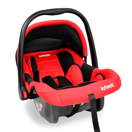 Portabebe-Autoasiento Infanti Con Soporte Rojo cista frontal con angulo diagonal
