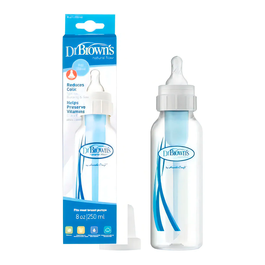 BIBERON ESTANDAR TRANS AZUL 8 OZ