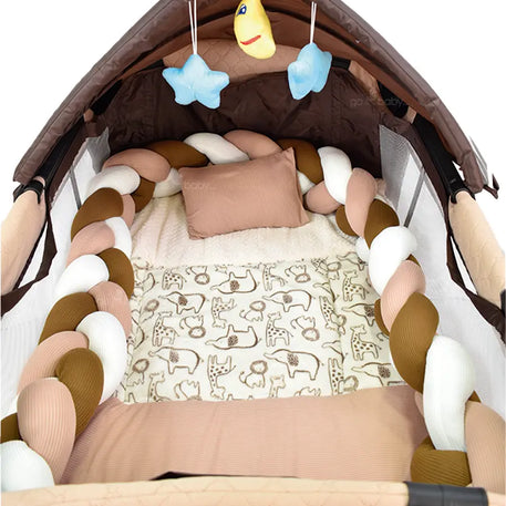 set edredon y trensa cc para corralito viajero (105*70) beige