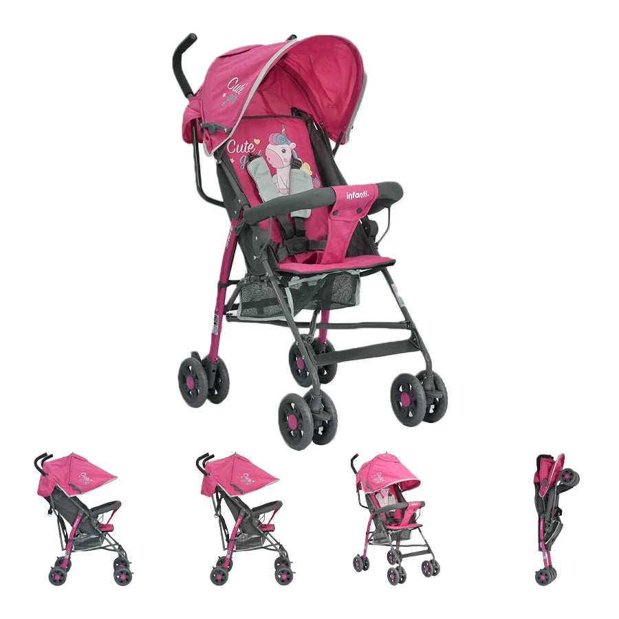 Carriola de bastón skit little azul y rosa