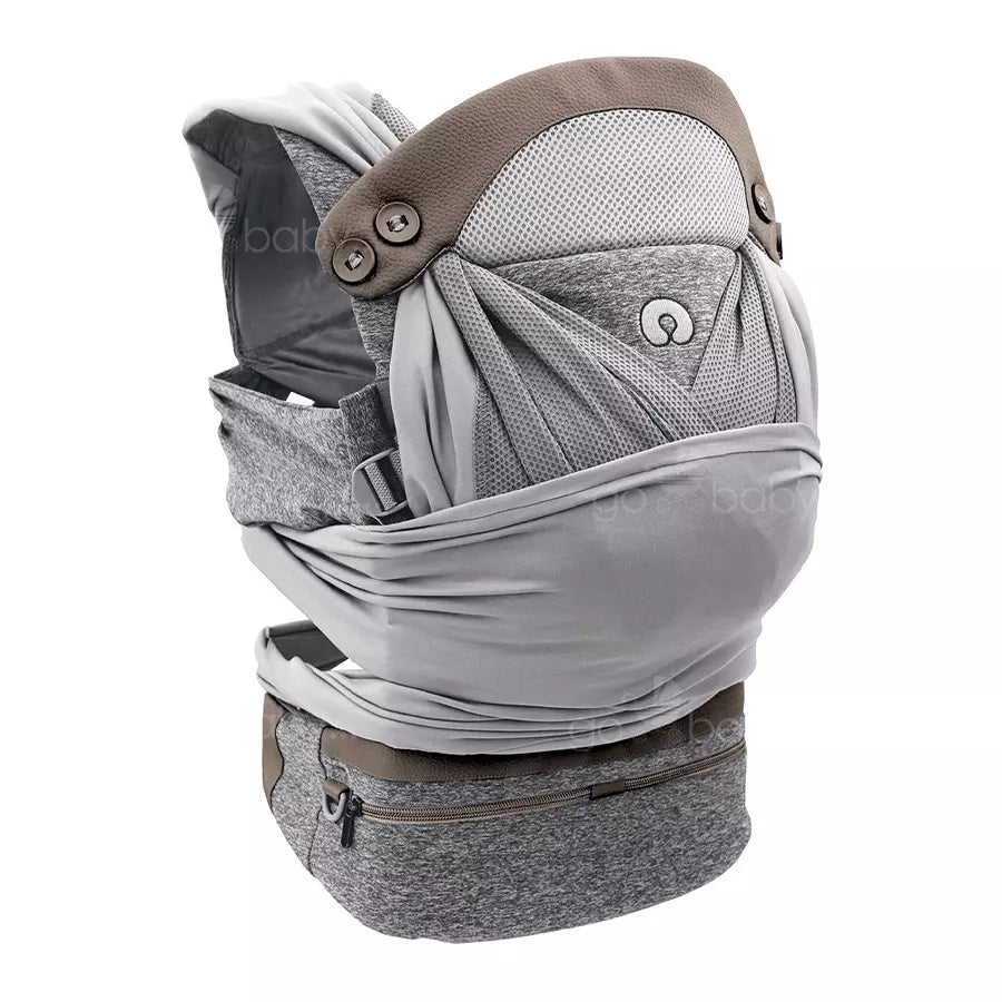 Boppy Canguro Adjust Comfyfit gris listo para ser utilizado