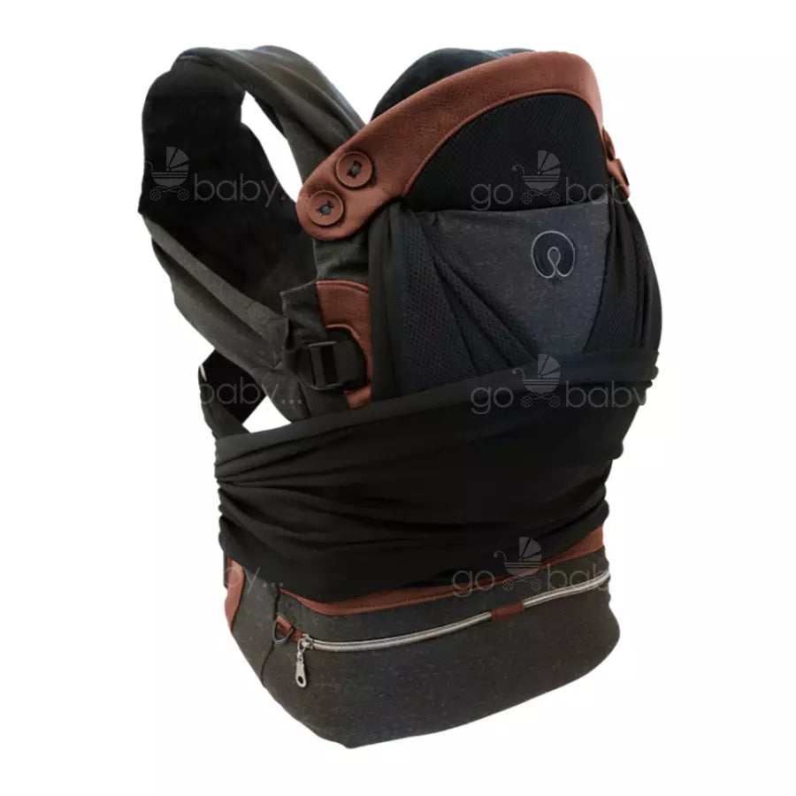 Canguro boppy color negro y detalles cafes