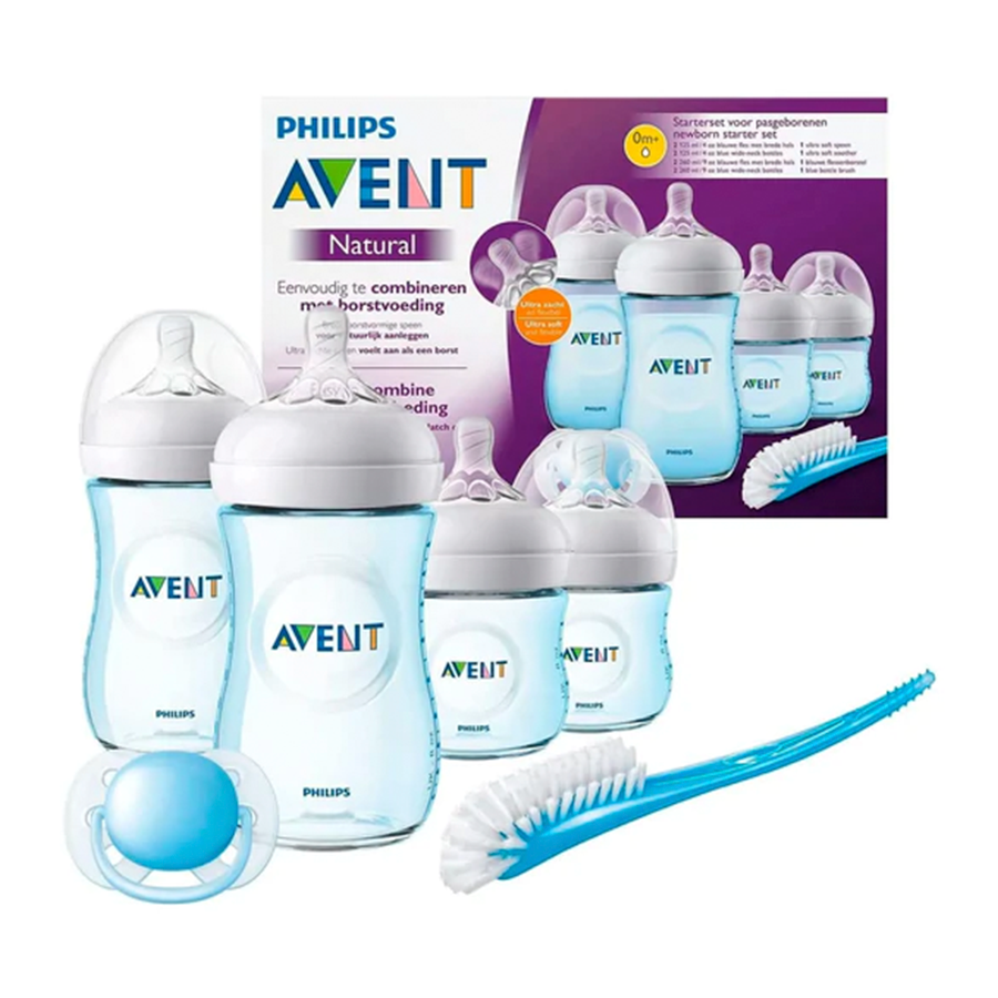 Set Avent De Recién Nacido Natural Accesorios Azul - gobaby.mx