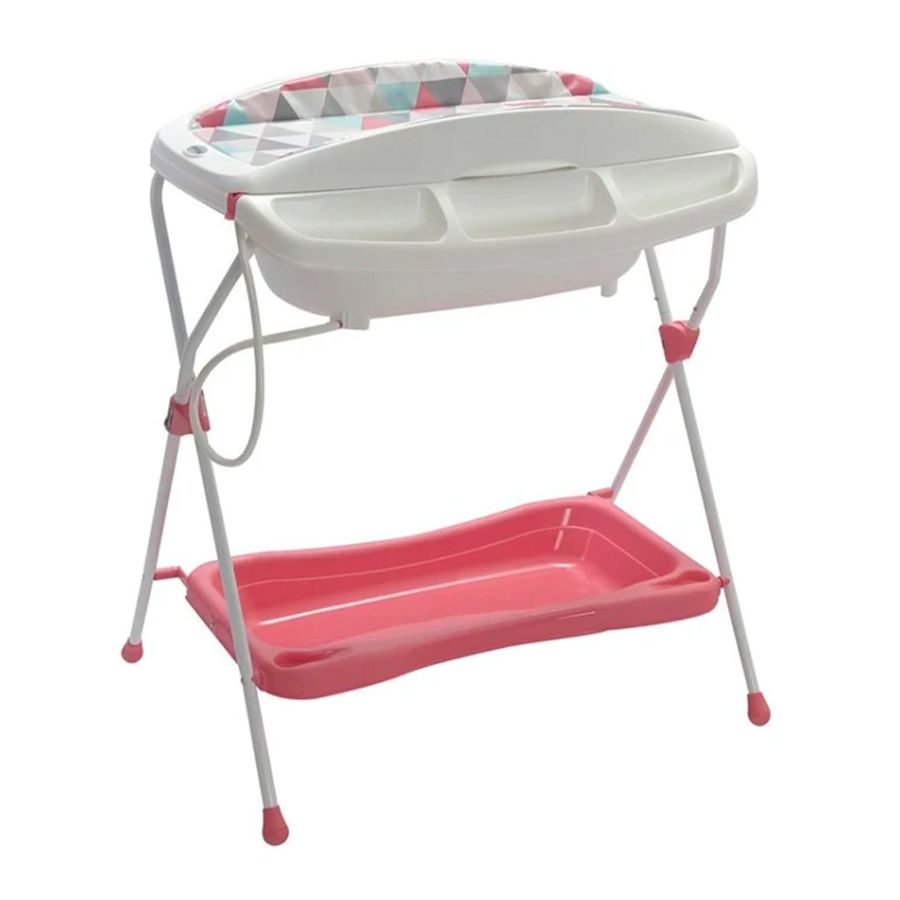 Bañera Milán Unisex Triángulos Coral - gobaby.mx