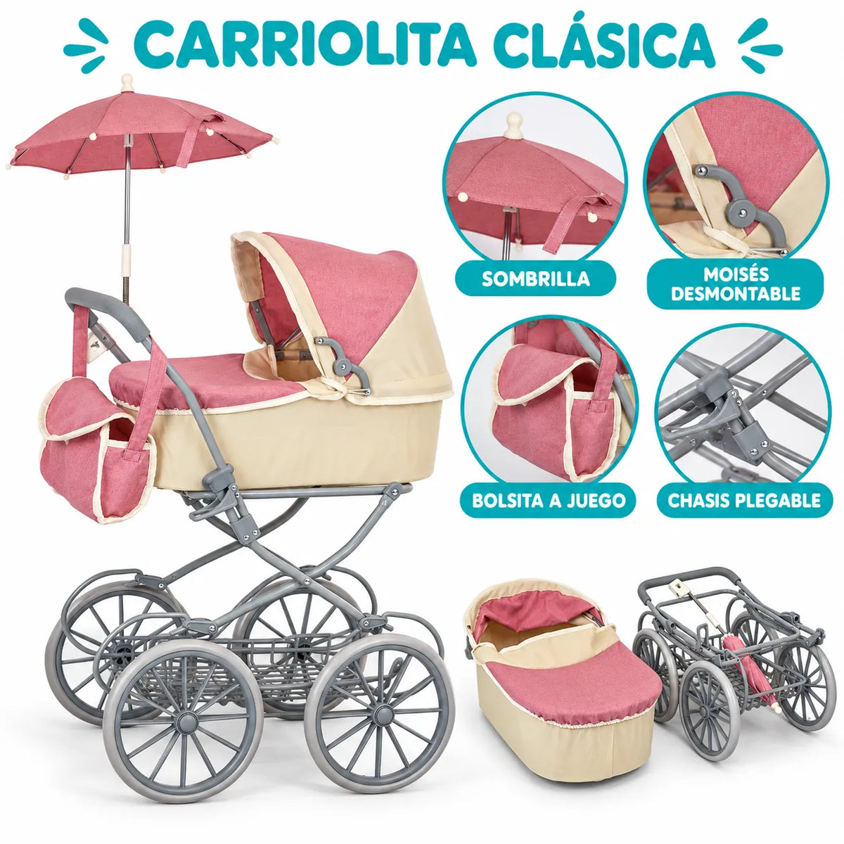 CARRIOLITA PARA MUÑECA NON 9673A