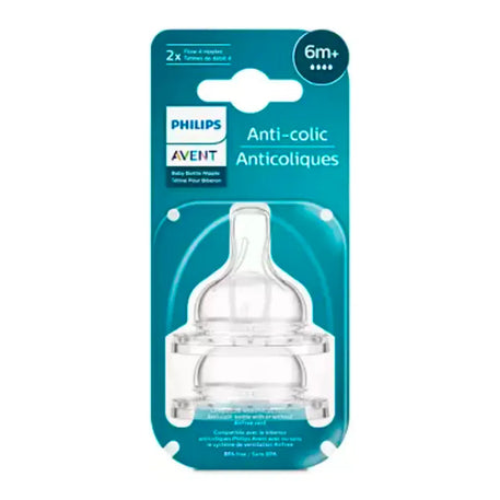 Philips Avent Tetinas Anti-cólic Scy764/02 ( pack 2 tetinas)