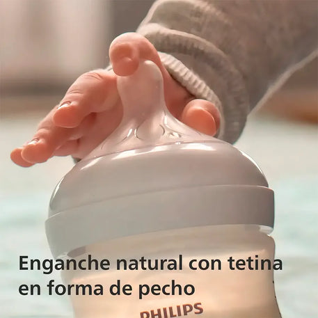 Tetinas natural con válvula anticólicos, paquete de 2,