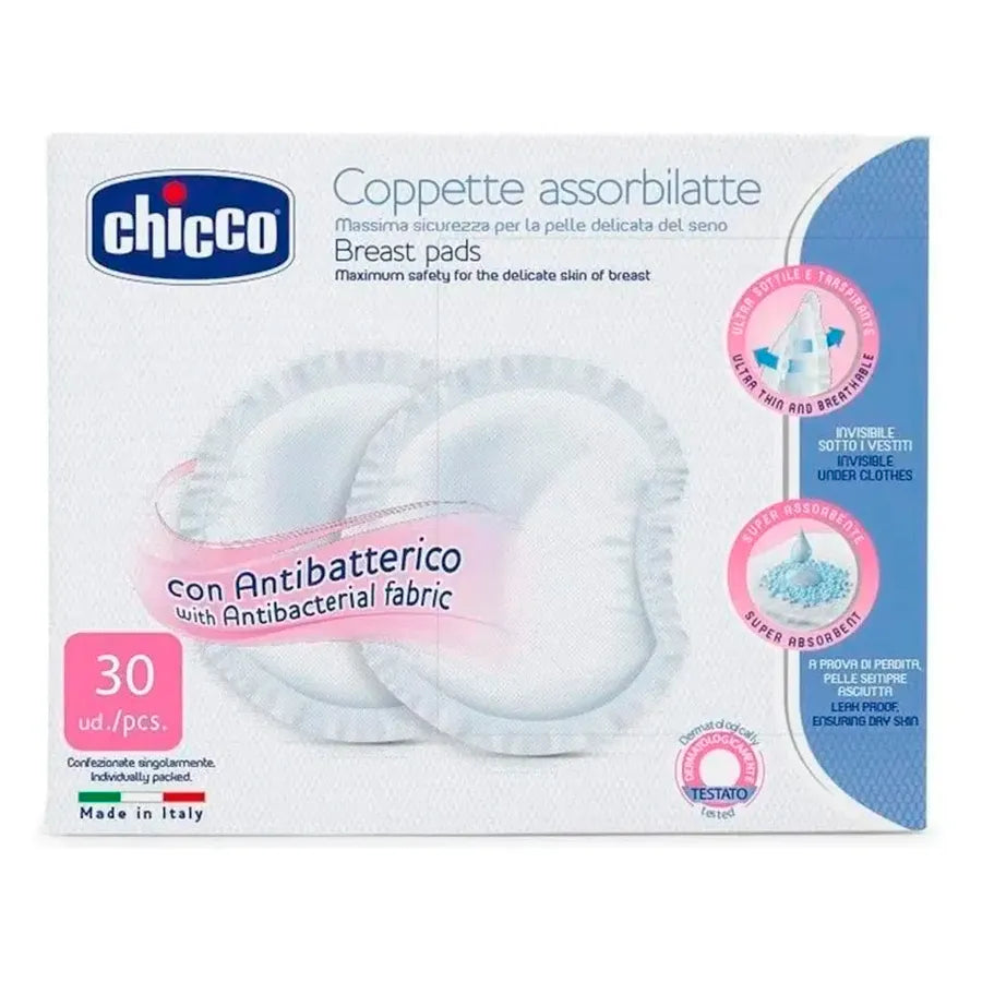 DISCOS ABSORBELECHE ANTIBACTERIAS 30 PCS