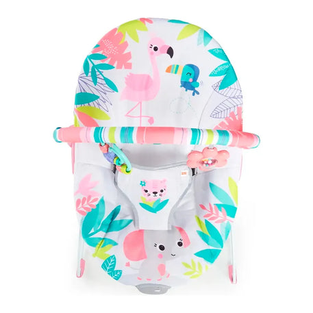 Bright Starts Mecedora Vibratoria Con Barra De Juguetes Diseño Flamingo Vibes