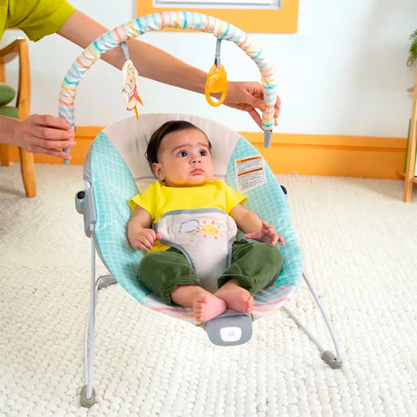 Bright Starts Bouncer Silla Mecedora Winnie The Pooh Para Bebé, Con Vibraciones Relajantes, Unisex, 0 a 6 meses