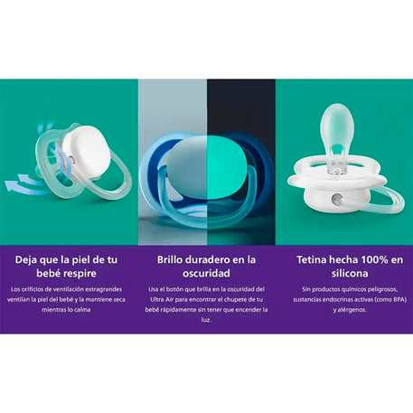 Chupete Philips Avent Ultra Air Scf376/19 X2u 0-6 Meses