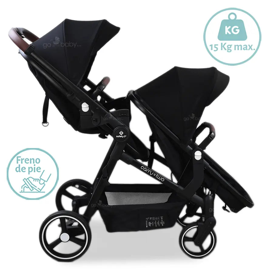 carriola doble gemelas carry 4 two