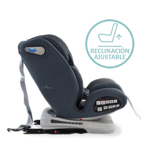 Autoasiento supreme 360 color rosa, reclinado