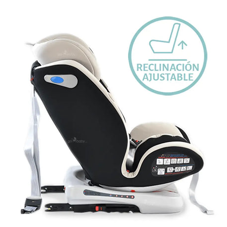 Autoasiento supreme 360 color rosa, reclinado