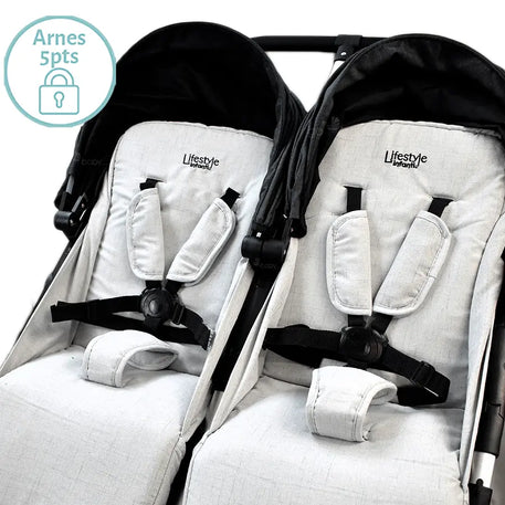 CARRIOLA DOBLE LEA TWIN GREY