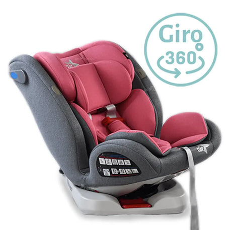 Autoasiento supreme 360 color rosa con sistema de giro 360 grados