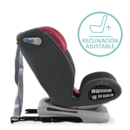 Autoasiento supreme 360 color rosa, reclinado