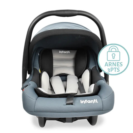 Portabebe-Autoasiento Infanti Con Soporte Gris vista frontal