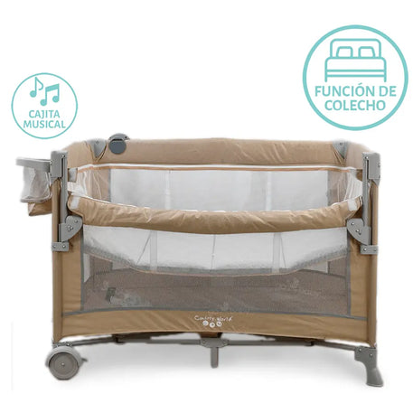 CUNA-CORRAL-COLECHO MAGIC beige lateral  colecho