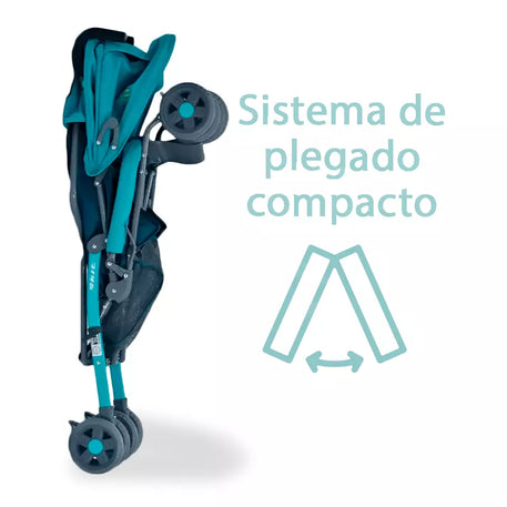 Carriola de bastón skit little azul y rosa