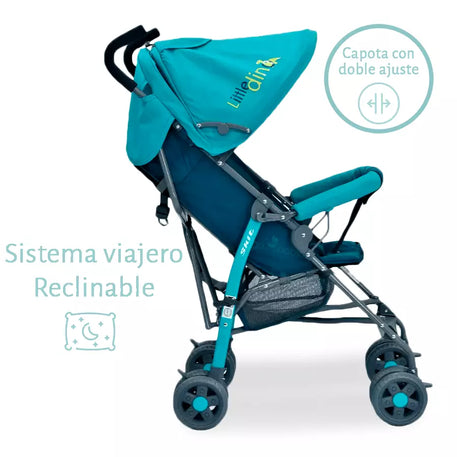 Carriola de bastón skit little azul y rosa