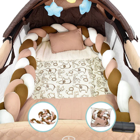 set edredon y trensa cc para corralito viajero (105*70) beige