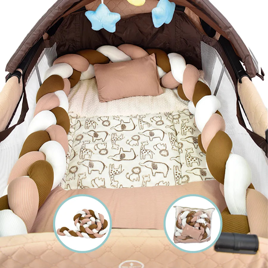set edredon y trensa cc para corralito viajero (105*70) beige