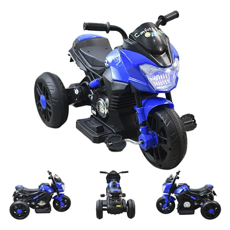 Moto Triciclo Pedal Eléctrica Infantil Nova Con Luces Led