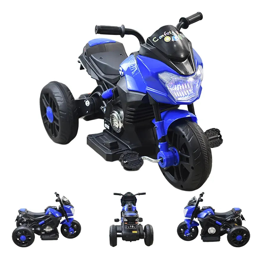 Moto Triciclo Pedal Eléctrica Infantil Nova Con Luces Led