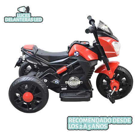 Moto Triciclo Pedal Eléctrica Infantil Nova Con Luces Led