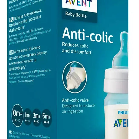 Biberón Philips Avent SCY100/01 color blanco de 118mL de flujo lento