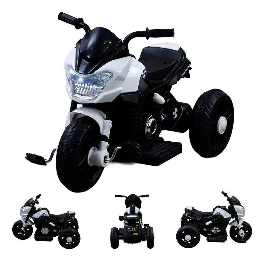 Moto Triciclo Pedal Eléctrica Infantil Nova Con Luces Led