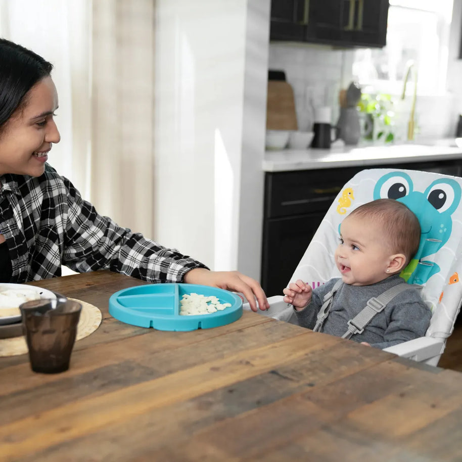 Silla Periquera Para Bebé Baby Einstein Snack & Splash Azul Turquesa