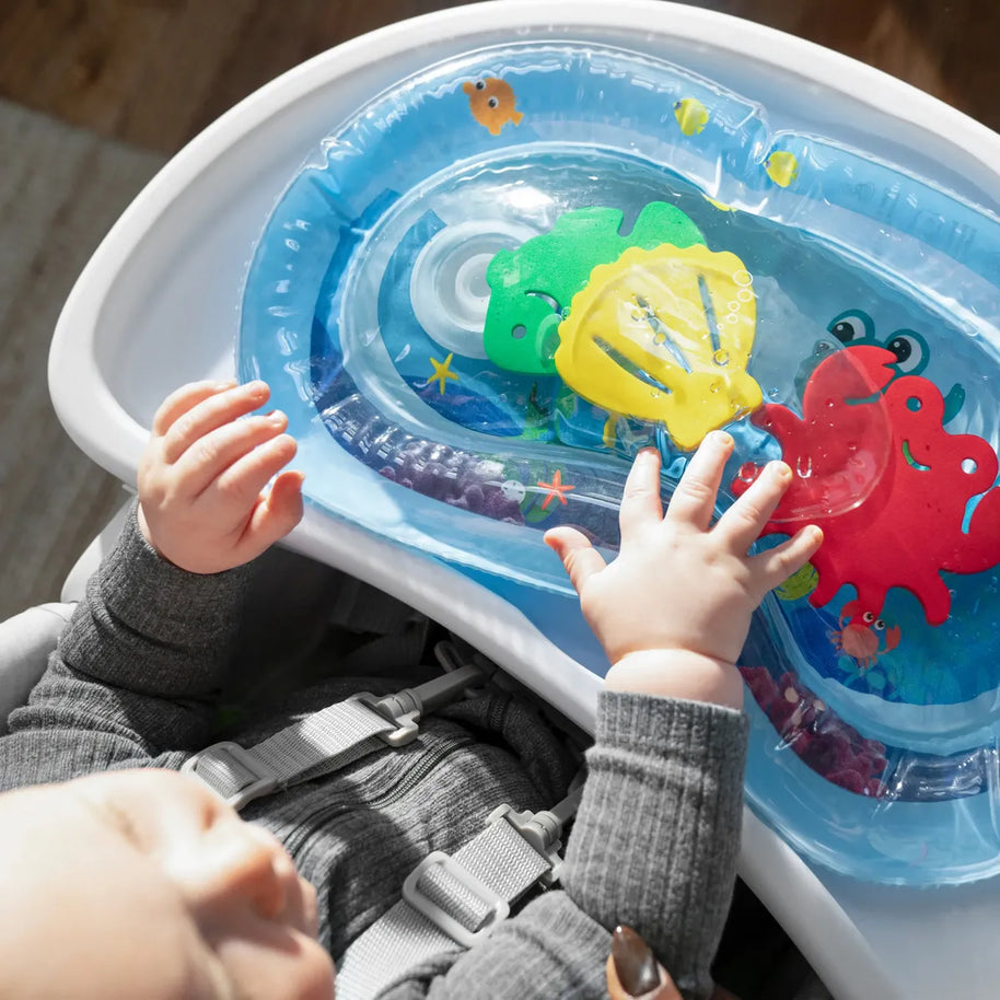 Silla Periquera Para Bebé Baby Einstein Snack & Splash Azul Turquesa