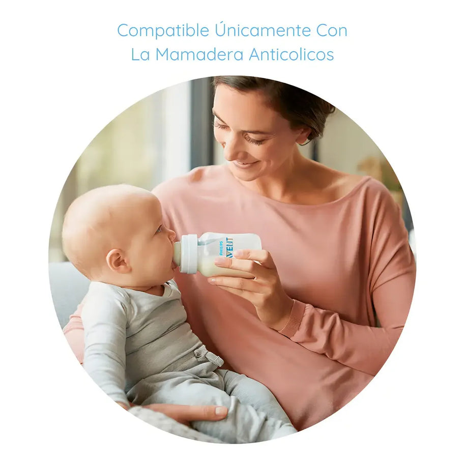Philips Avent Tetinas X2 SCY761/02 - Flujo Muy Lento Anticólicos (0m+)
