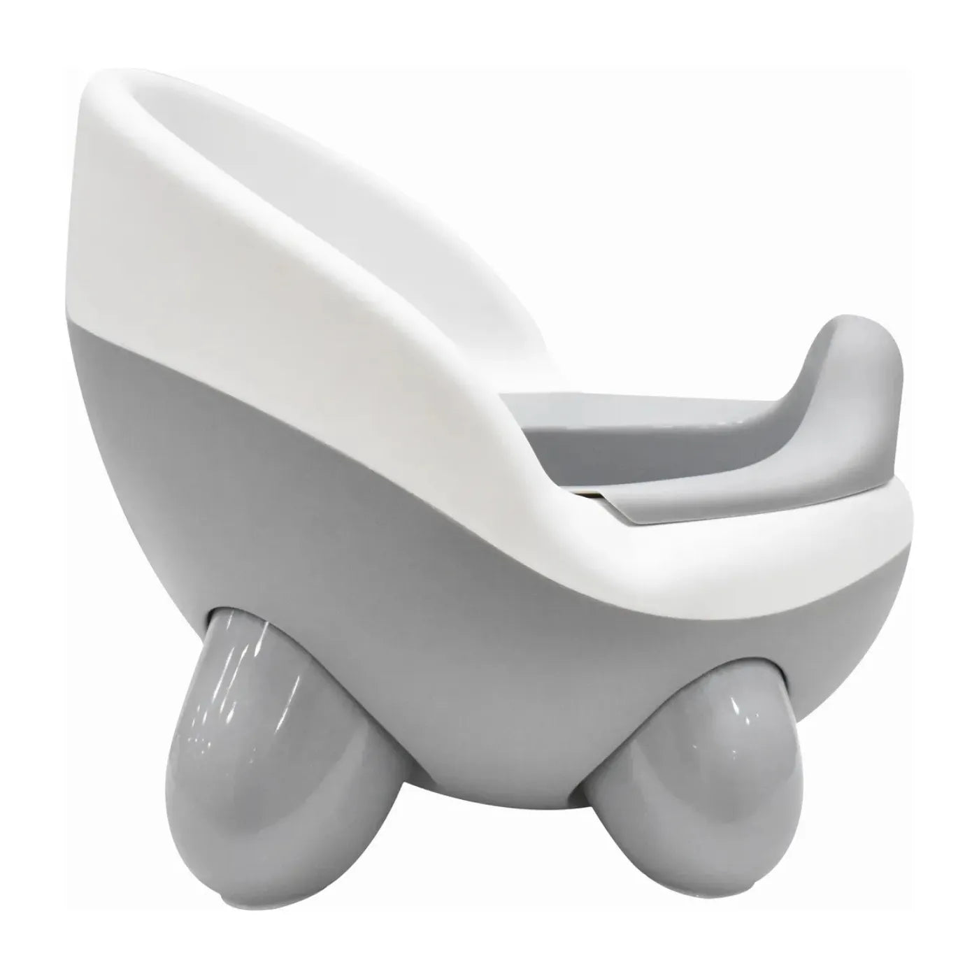 Bacinica Infanti Ab145 Gris Liso Con Asiento Reductor Gris Liso