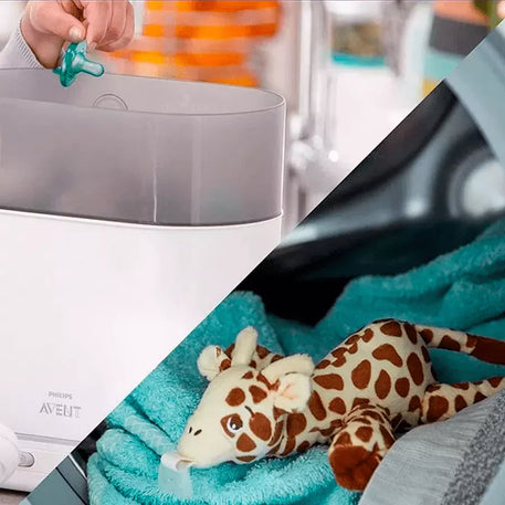 chupón con peluche tierno