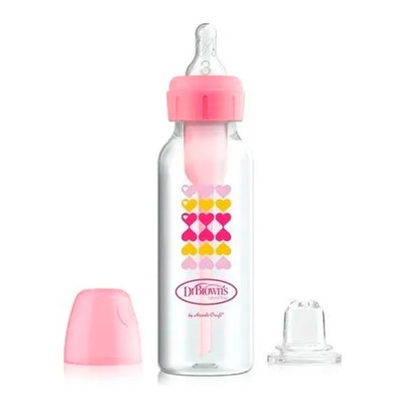 BIBERON ESTANDAR TRANS rosa 8 OZ
