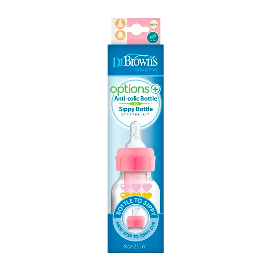 BIBERON ESTANDAR TRANS rosa 8 OZ