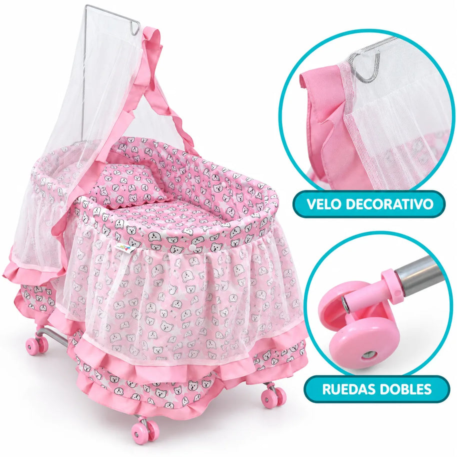 CUNITA DE MUÑECAS PEGASUS 9376 ROSA