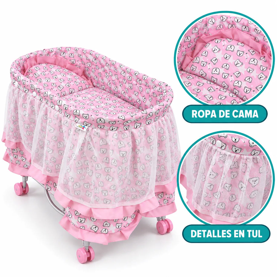 CUNITA DE MUÑECAS PEGASUS 9376 ROSA