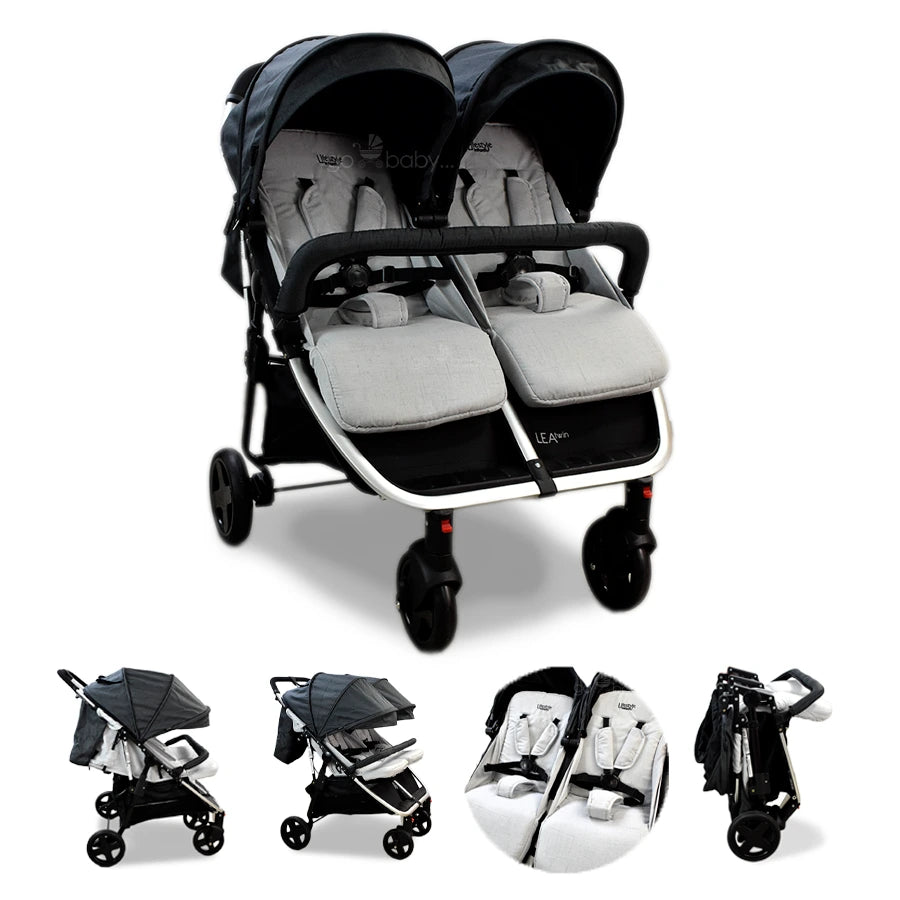CARRIOLA DOBLE LEA TWIN GREY