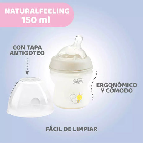 Biberón natural feeling color blanco