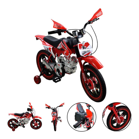 Bicicleta infantil con ruedas entrenadoras cross R16
