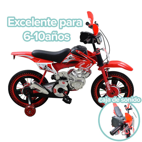 Bicicleta infantil con ruedas entrenadoras cross R16