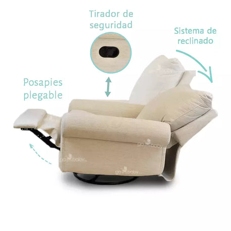 Sofá mecedora giratorio 360° Melody