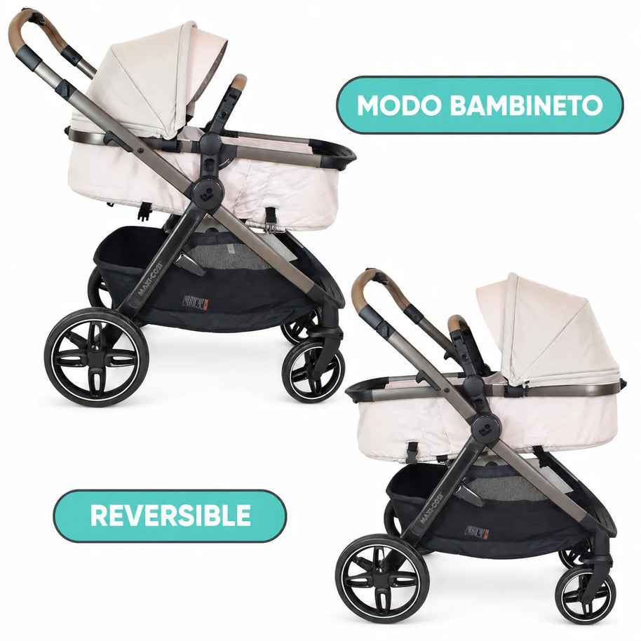 Carriola Maxi-Cosi Zelia Pro 5 en 1 con portabebé Mico Pro — Beige